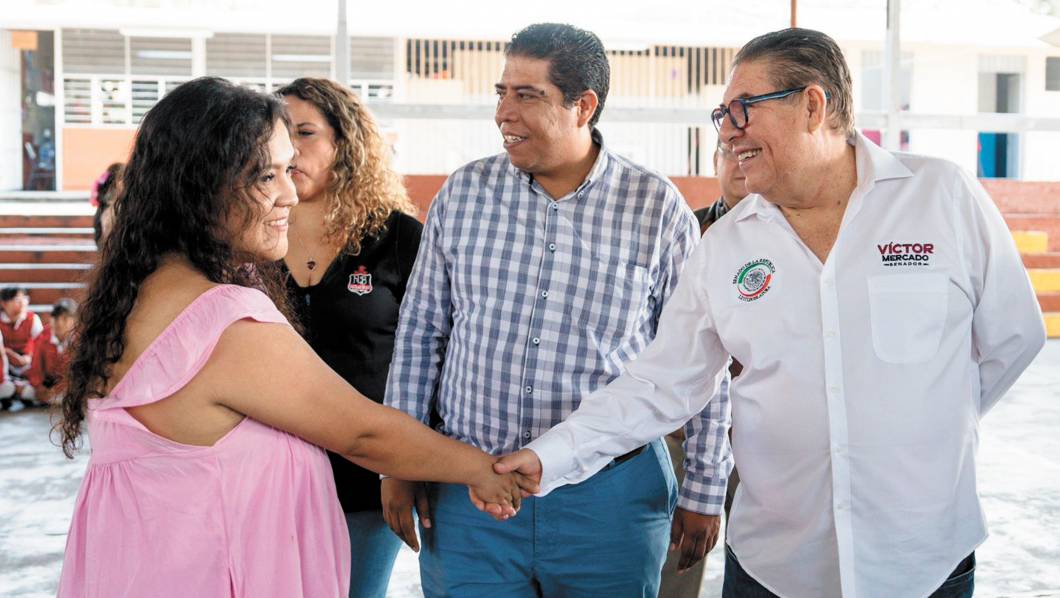 Víctor Mercado refuerza compromiso con la educación y la economía familiar en Temixco