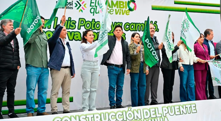 El gobernador Ricardo Gallardo arranca la construcción del Puente de la Familia