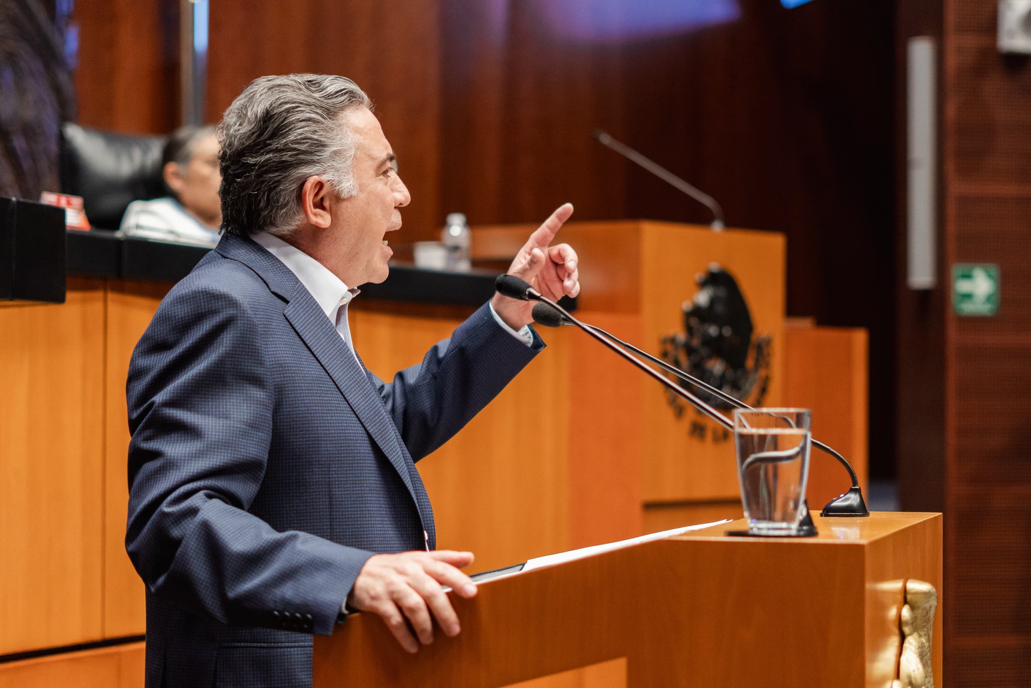 Presentación del dictamen sobre la iniciativa para reducir privilegios y fortalecer la revocación de mandato, en voz del senador Enrique Inzunza Cázarez, presidente de la Comisión de Estudios Legislativos