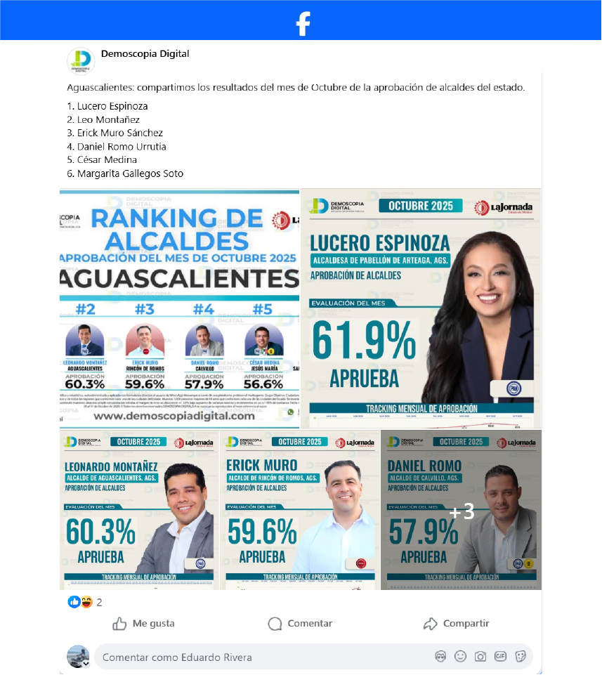 Los Alcaldes mejor evaluados de Aguascalientes
