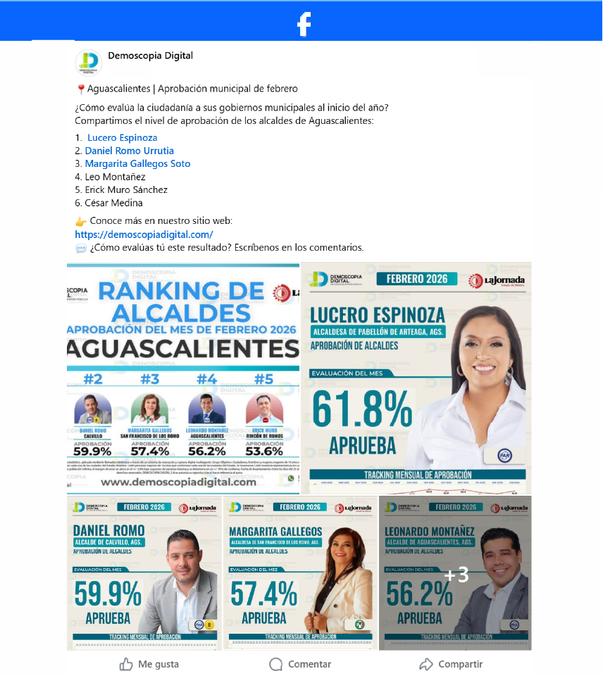  Los Alcaldes mejor evaluados de Aguascalientes