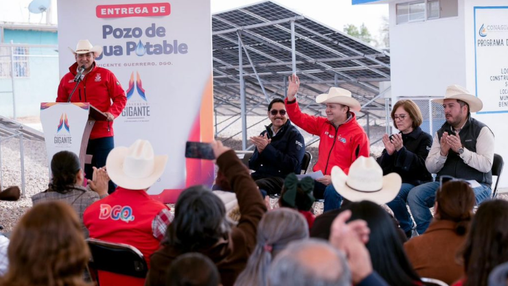 Esteban pone en marcha nuevo pozo que garantizará agua diaria en Vicente Guerrero