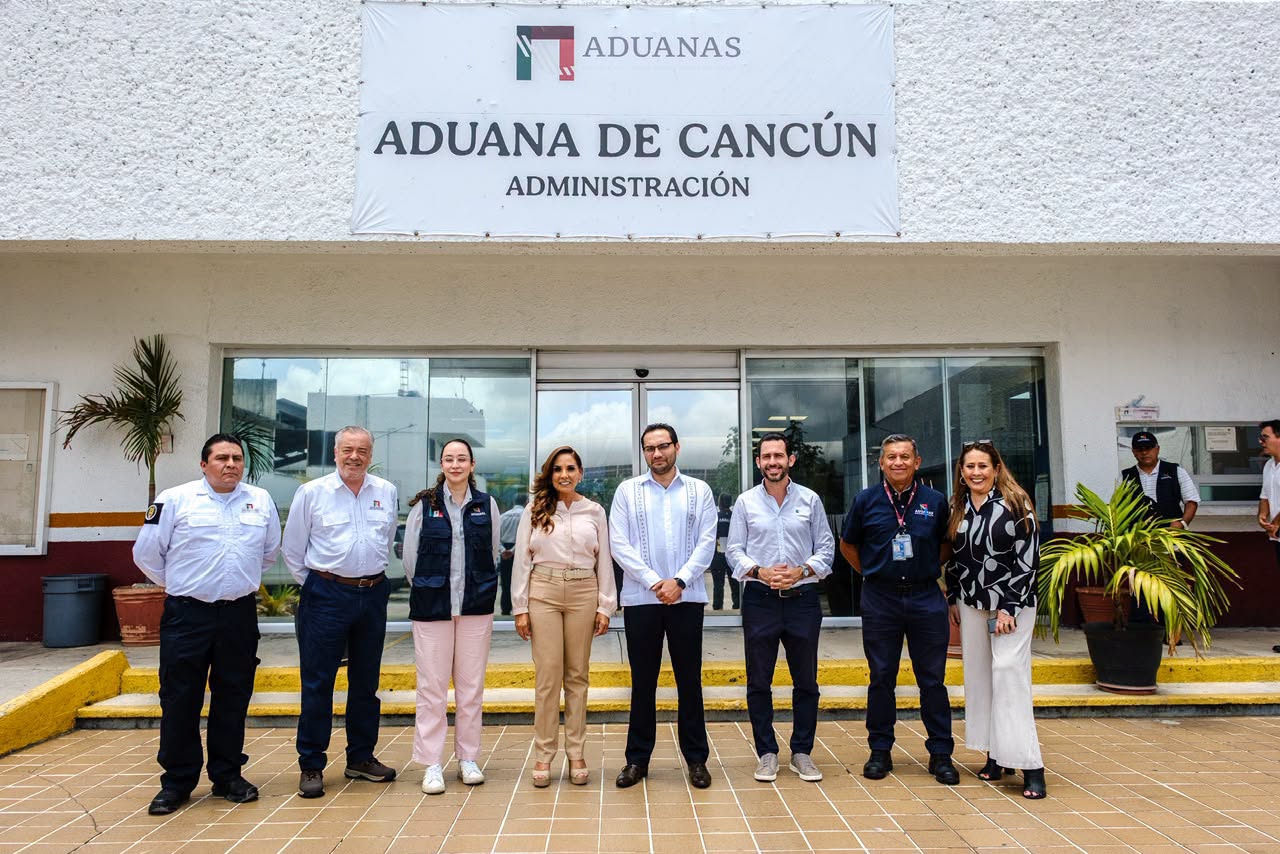 Supervisan Mara Lezama y titular de Aduanas avances para continuar con la agilización de atención a pasajeros